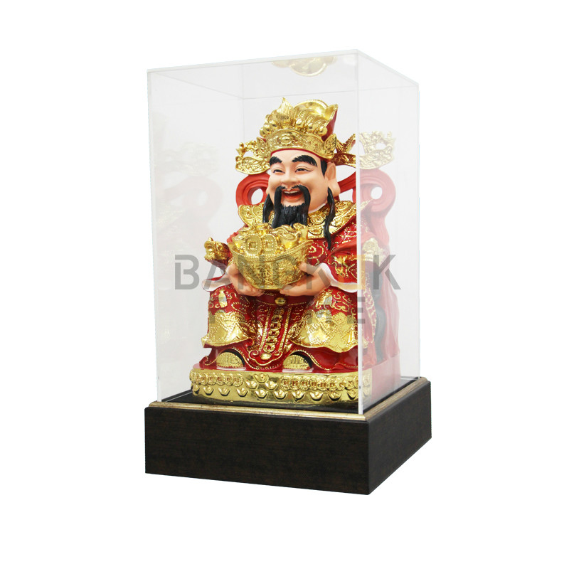 กรอบกล่องใสโชว์สินค้าฐานไม้